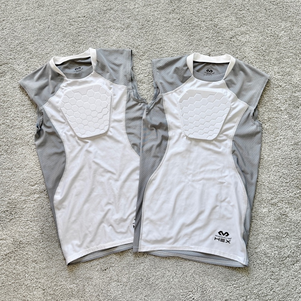 Like new! Set of 2 McDavid Youth Hex Sternum Shirt